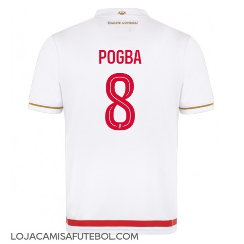 Camisa de Futebol AS Monaco Paul Pogba #8 Equipamento Principal 2025-26 Manga Curta Camisa de Futebol AS Monaco Paul Pogba #8 Equipamento Principal 2025-26 Manga Curta